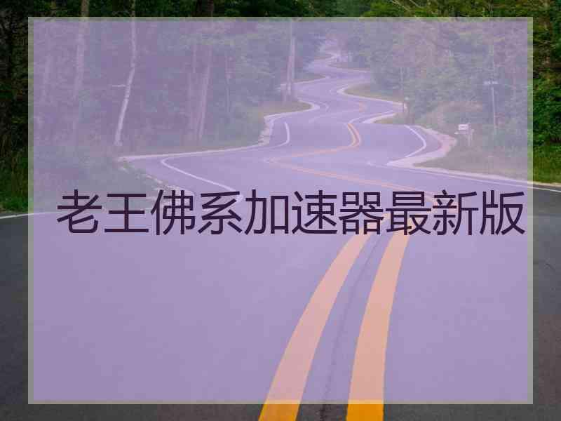 老王佛系加速器最新版