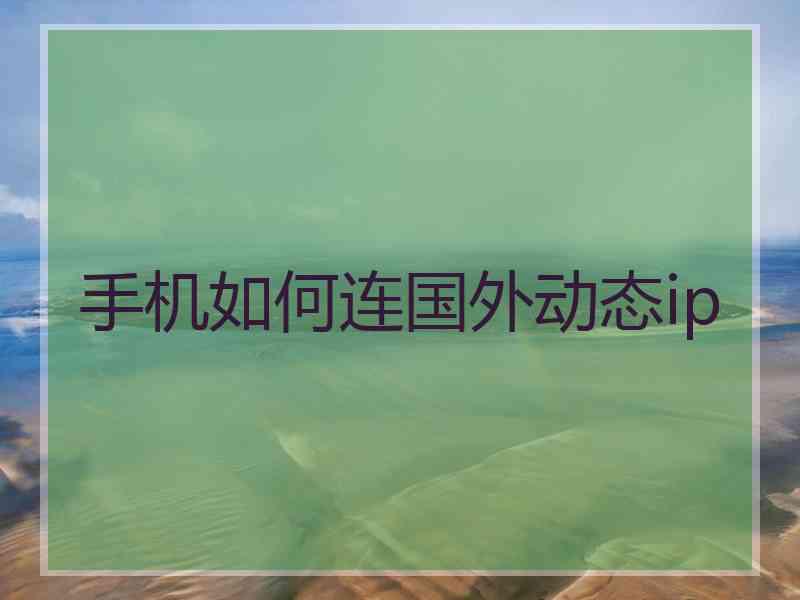 手机如何连国外动态ip