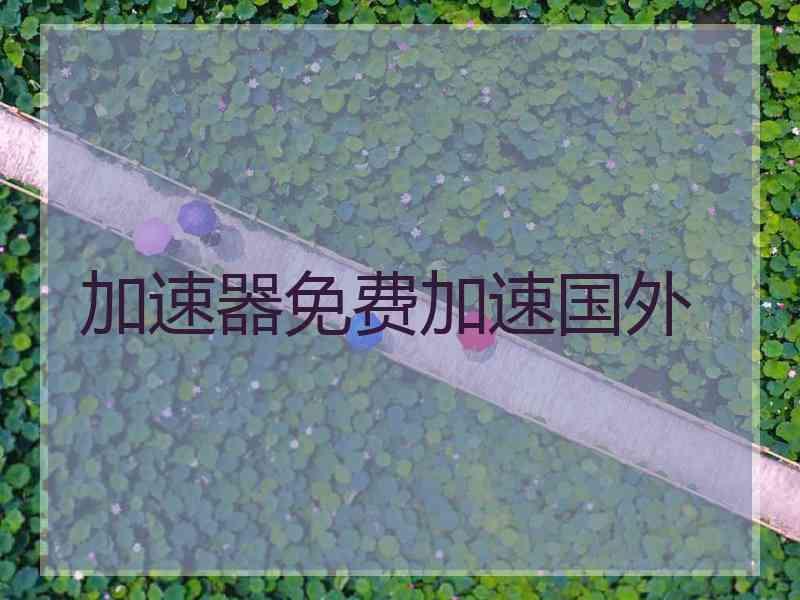 加速器免费加速国外