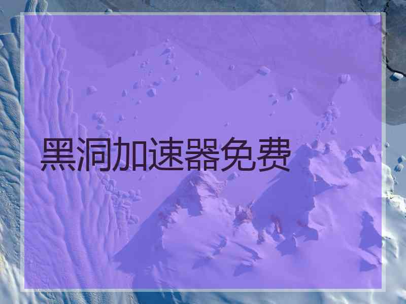 黑洞加速器免费