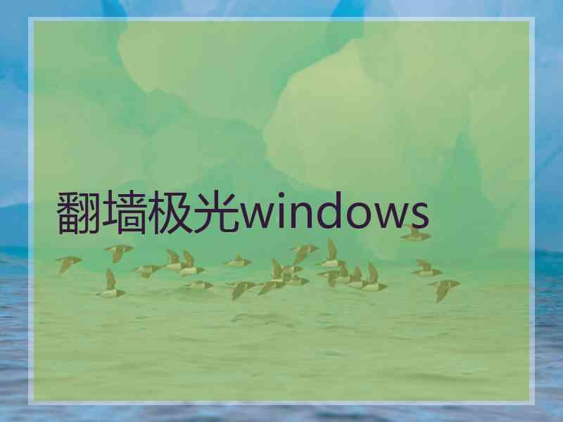 翻墙极光windows