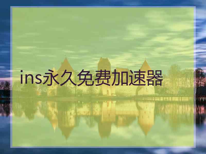 ins永久免费加速器