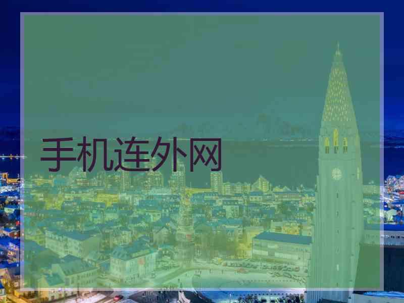 手机连外网