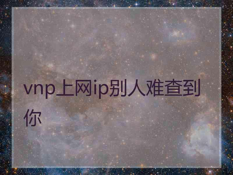 vnp上网ip别人难查到你
