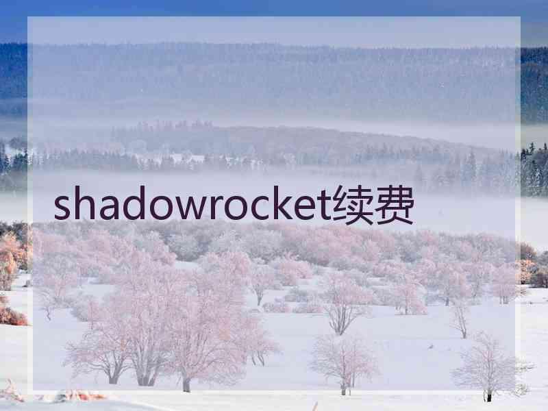 shadowrocket续费